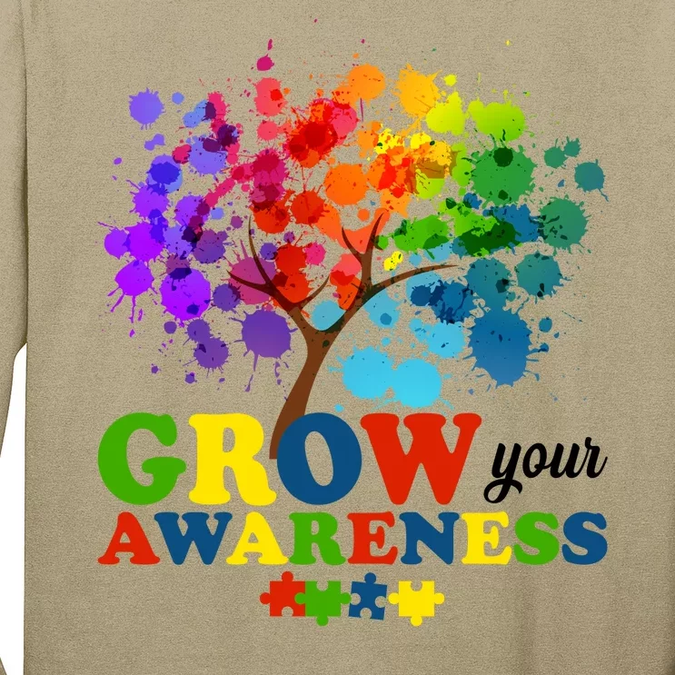 Grow Your Awareness Autism Tree Long Sleeve Shirt