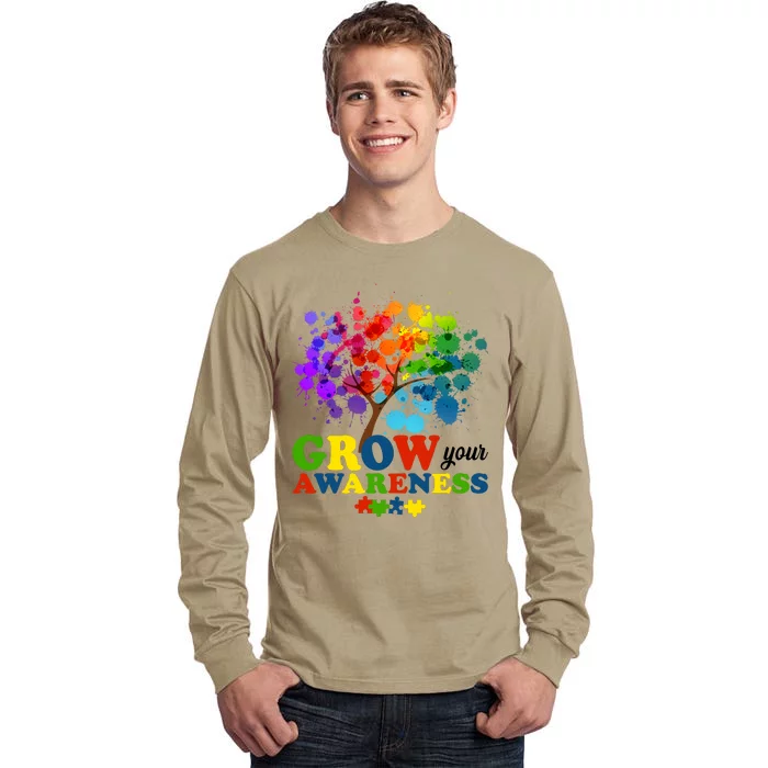 Grow Your Awareness Autism Tree Tall Long Sleeve T-Shirt