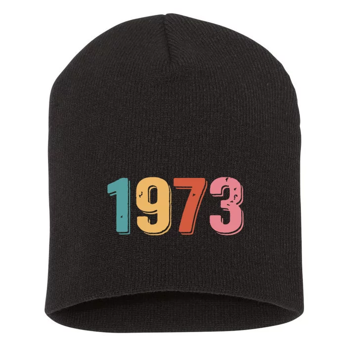 Gift Year Anniversary Vintage 1973 Short Acrylic Beanie