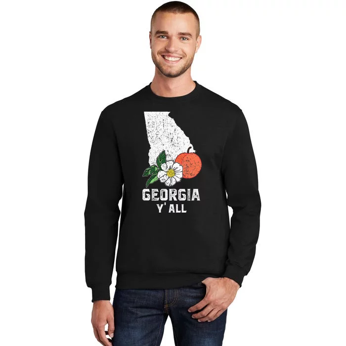 Georgia Y All Peach State Cherokee Rose Vacation Souvenir Sweatshirt