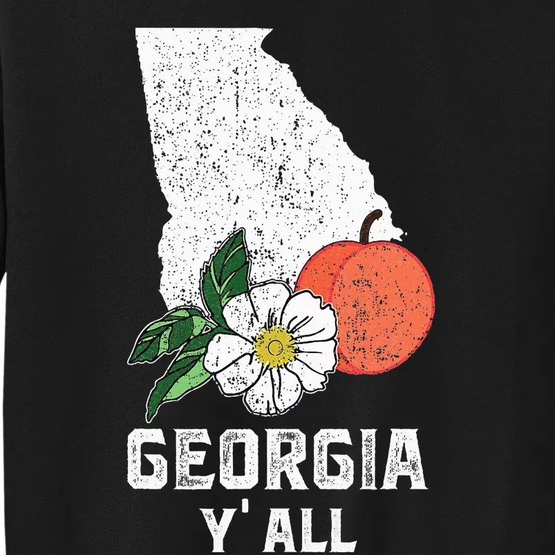 Georgia Y All Peach State Cherokee Rose Vacation Souvenir Sweatshirt