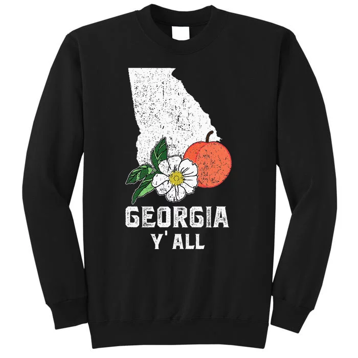 Georgia Y All Peach State Cherokee Rose Vacation Souvenir Sweatshirt