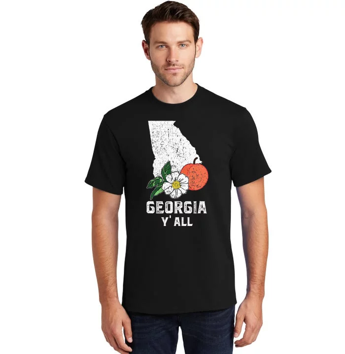 Georgia Y All Peach State Cherokee Rose Vacation Souvenir Tall T-Shirt