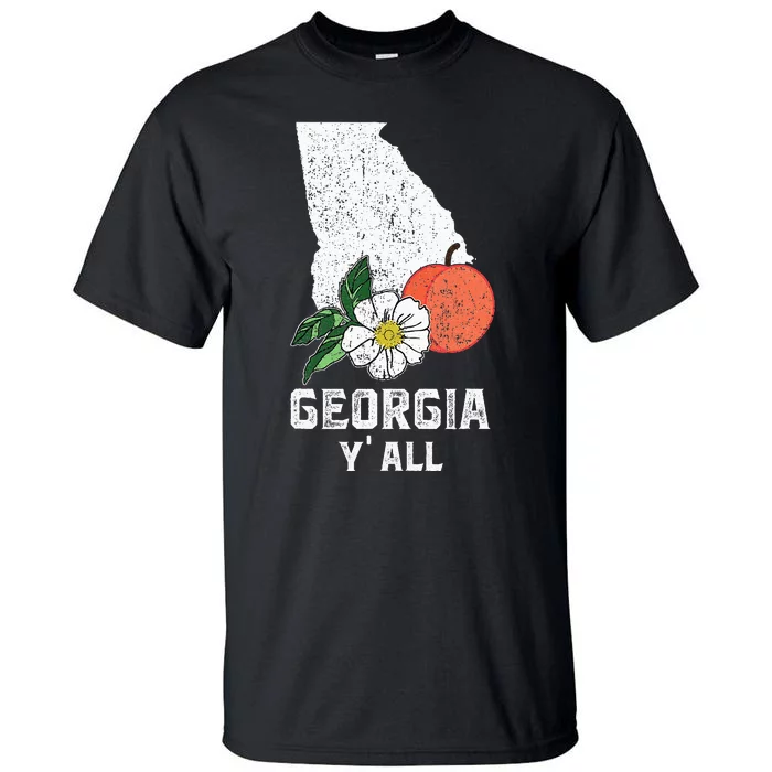 Georgia Y All Peach State Cherokee Rose Vacation Souvenir Tall T-Shirt