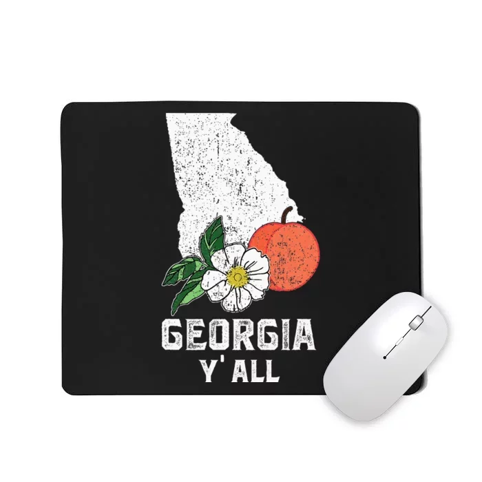 Georgia Y All Peach State Cherokee Rose Vacation Souvenir Mousepad