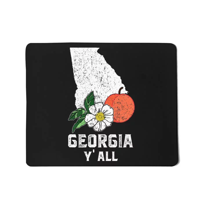 Georgia Y All Peach State Cherokee Rose Vacation Souvenir Mousepad