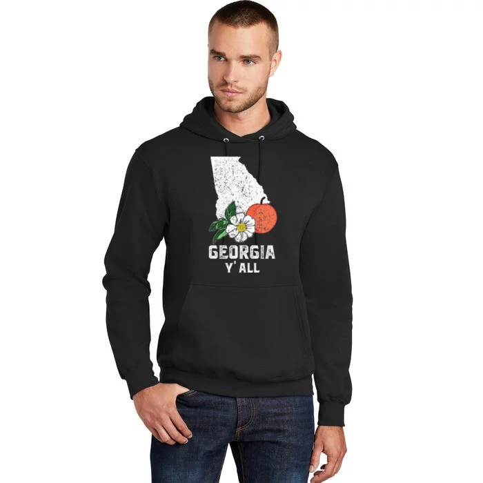 Georgia Y All Peach State Cherokee Rose Vacation Souvenir Tall Hoodie