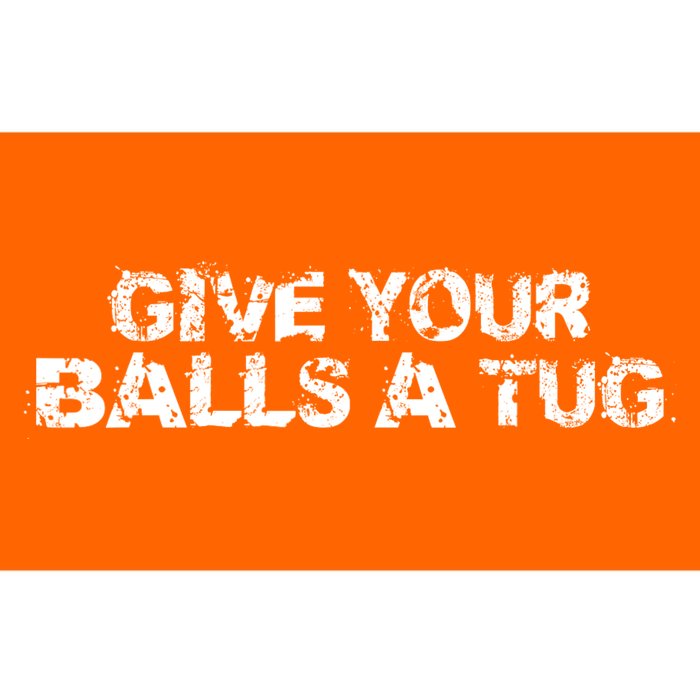 Give Your Balls A Tug Funny Hockey Trash Talk Gag Gift Bumper Sticker