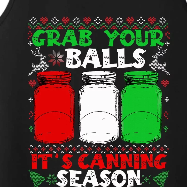 Grab Your Balls Canning Christmas Mason Jar Xmas Gifts Performance Tank