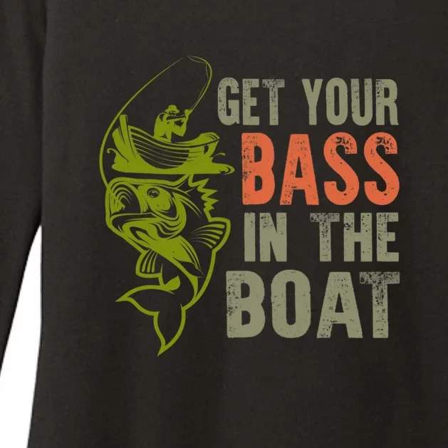 Get Your Bass In The Boat Fishing Father's Day Gift Womens CVC Long Sleeve Shirt