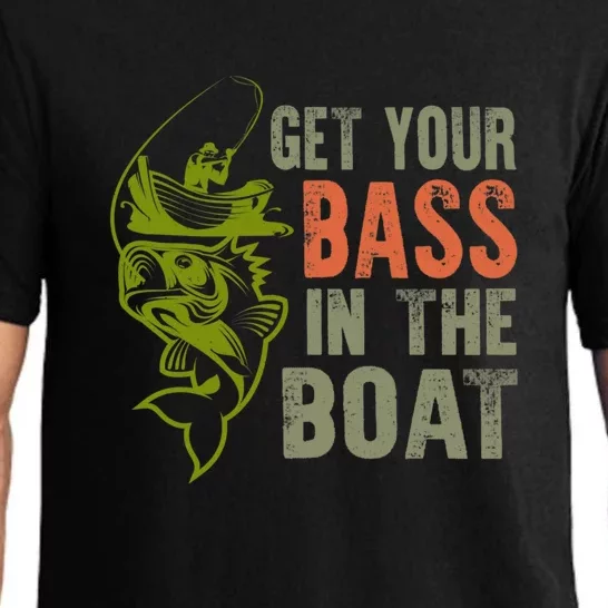 Get Your Bass In The Boat Fishing Father's Day Gift Pajama Set