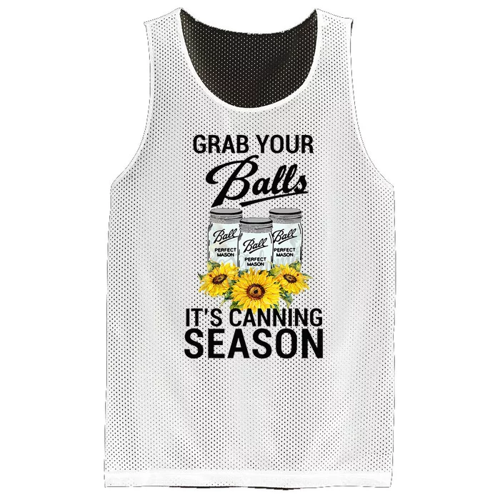 Grab Your Balls It’s Canning Season Mesh Reversible Basketball Jersey Tank