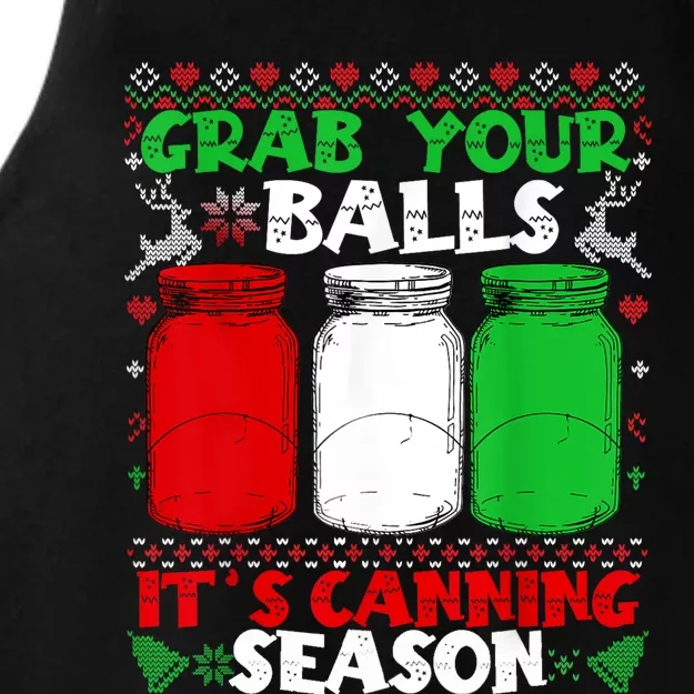 Grab Your Balls Canning Christmas Mason Jar Xmas Gifts Ladies Tri-Blend Wicking Tank