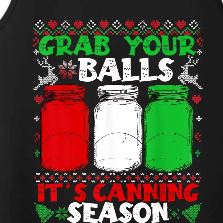 Grab Your Balls Canning Christmas Mason Jar Xmas Gifts Performance Tank