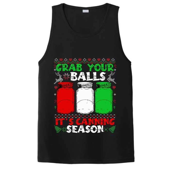 Grab Your Balls Canning Christmas Mason Jar Xmas Gifts Performance Tank