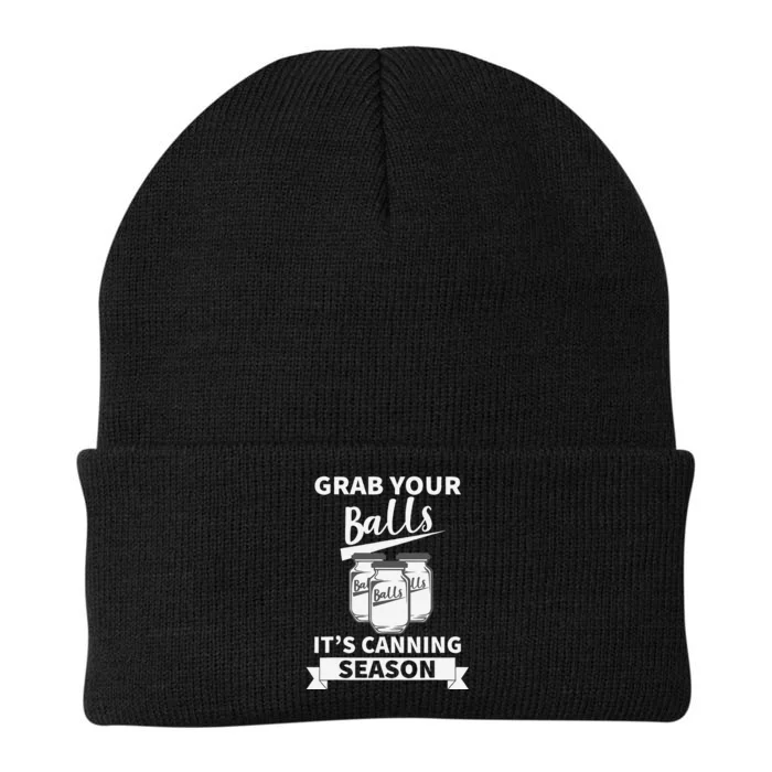 Grab Your Balls Its Canning Season Knit Cap Winter Beanie