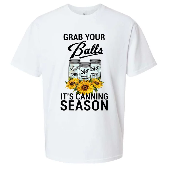 Grab Your Balls It’S Canning Season Sueded Cloud Jersey T-Shirt