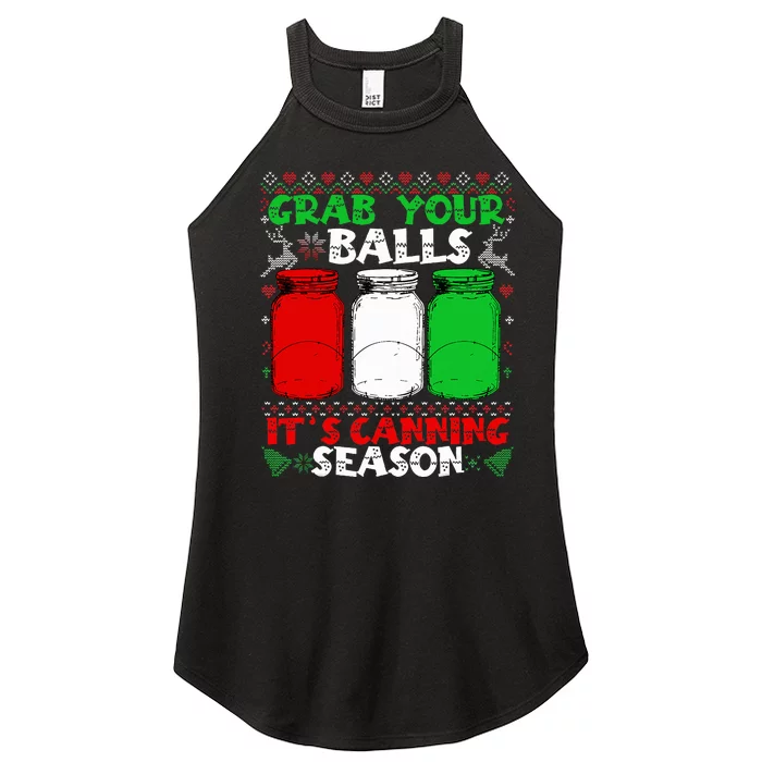 Grab Your Balls Canning Christmas Mason Jar Gifts Women’s Perfect Tri Rocker Tank