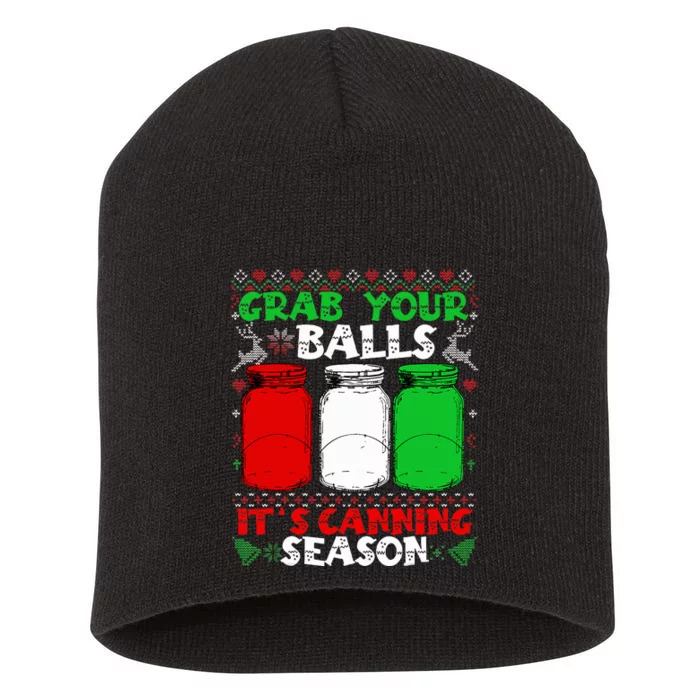 Grab Your Balls Canning Christmas Mason Jar Gifts Short Acrylic Beanie