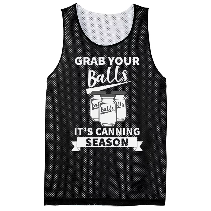 Grab Your Balls Its Canning Season Retro Mesh Reversible Basketball Jersey Tank