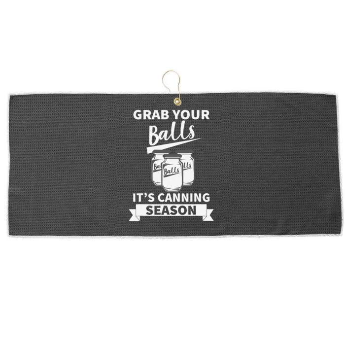 Grab Your Balls Its Canning Season Retro Large Microfiber Waffle Golf Towel