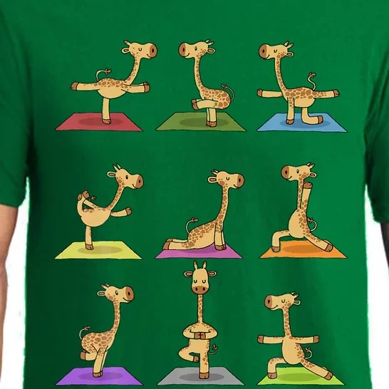 Giraffe Yoga Funny Giraffes In Yoga Poses Sports Ee Pajama Set