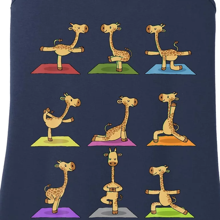 Giraffe Yoga Funny Giraffes In Yoga Poses Sports Ee Ladies Essential Tank