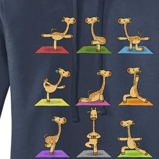 Giraffe Yoga Funny Giraffes In Yoga Poses Sports Ee Women's Pullover Hoodie