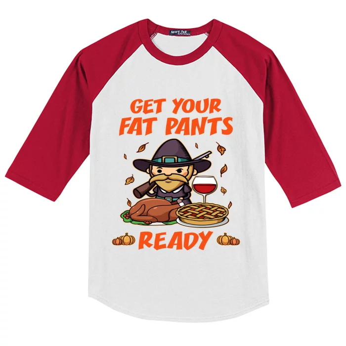 Get Your Fat Pants Ready Gift Kids Colorblock Raglan Jersey