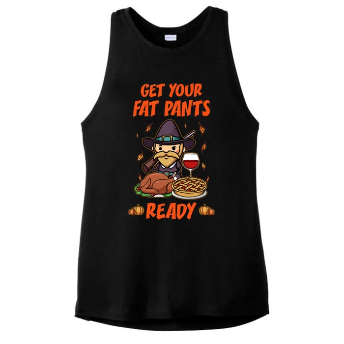 Get Your Fat Pants Ready Cute Gift Ladies Tri-Blend Wicking Tank