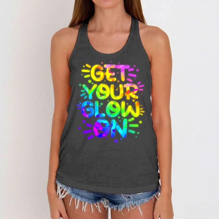 Get Your Glow On Women's Knotted Racerback Tank