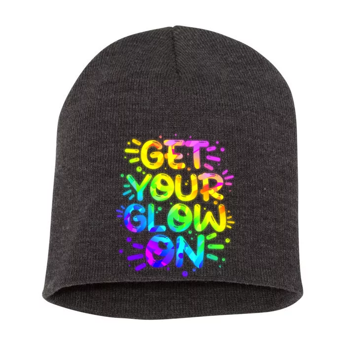 Get Your Glow On Short Acrylic Beanie