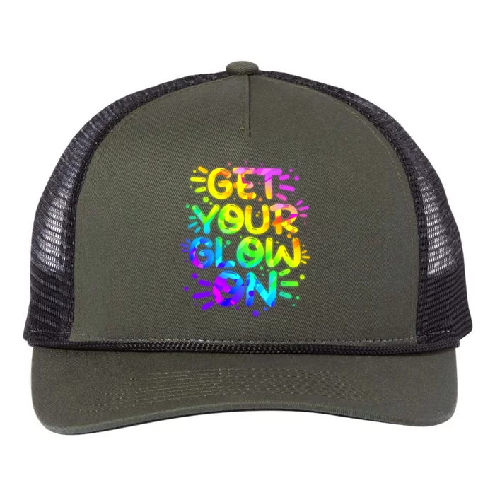 Get Your Glow On Retro Rope Trucker Hat Cap