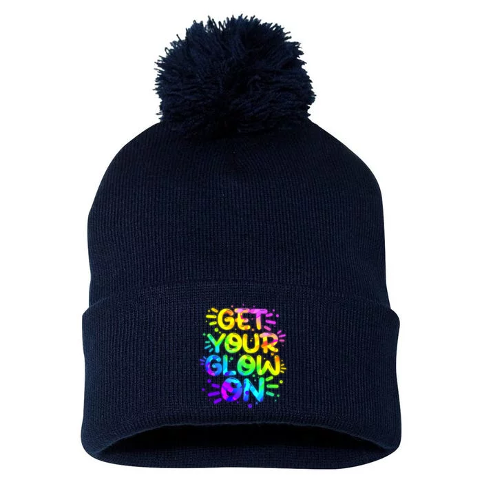 Get Your Glow On Pom Pom 12in Knit Beanie