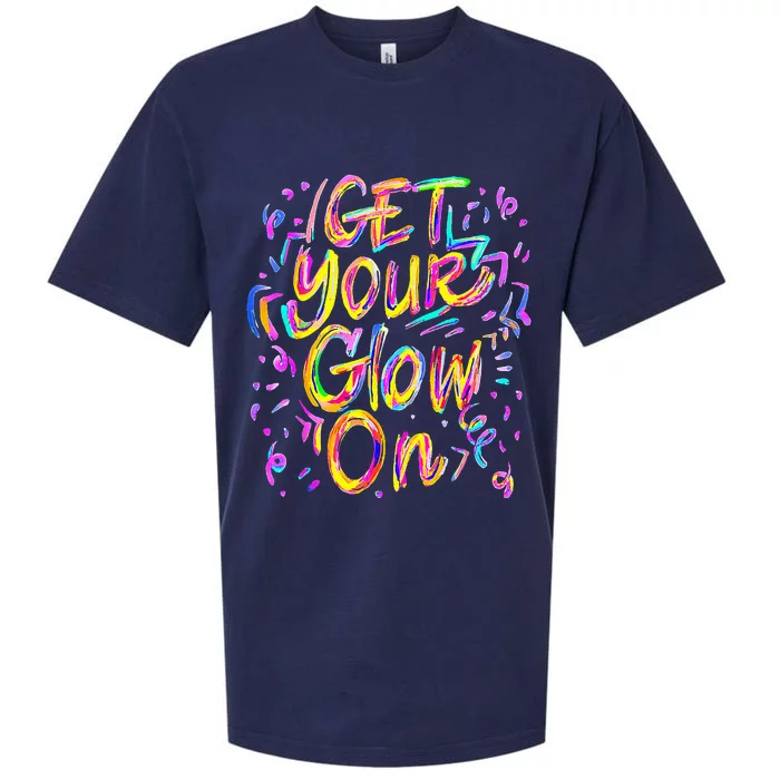 Get Your Glow On 80s Music Party Sueded Cloud Jersey T-Shirt