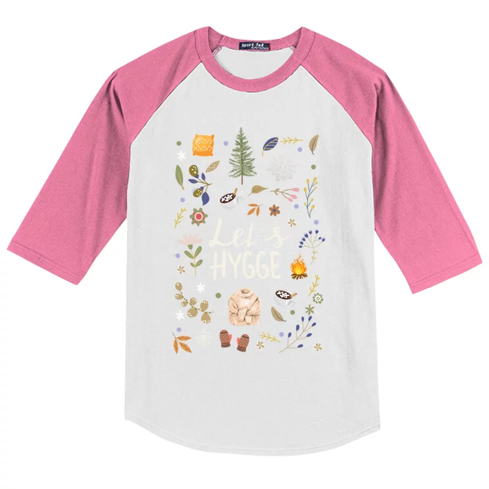 Get Your Hygge On With This LetS Hygge Design Cute Gift Kids Colorblock Raglan Jersey