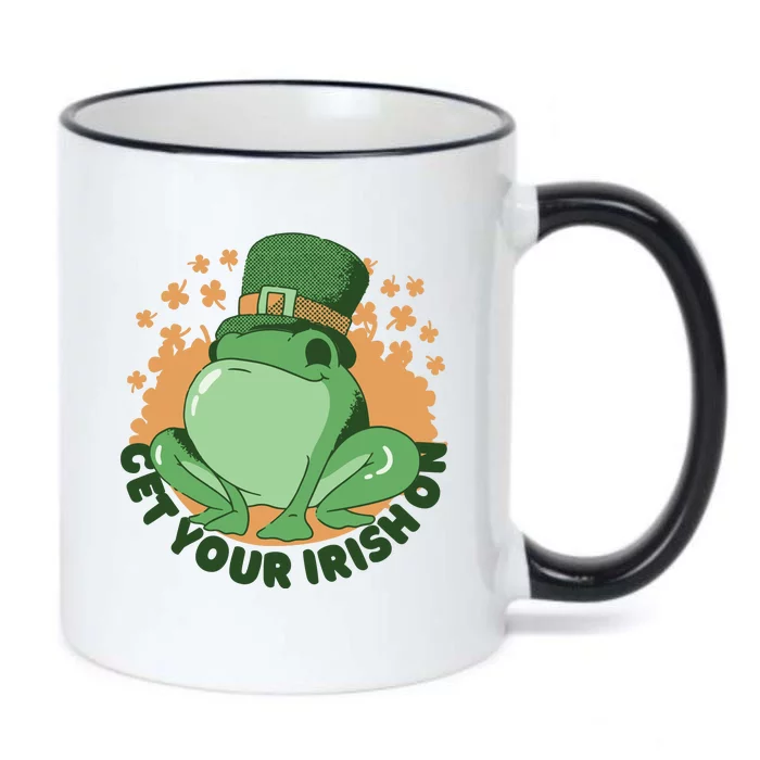 Get Your Irish On St Patricks Day Frog Black Color Changing Mug