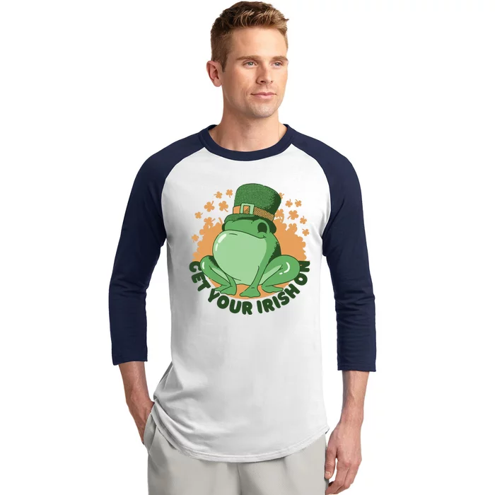 Get Your Irish On St Patricks Day Frog Baseball Sleeve Shirt