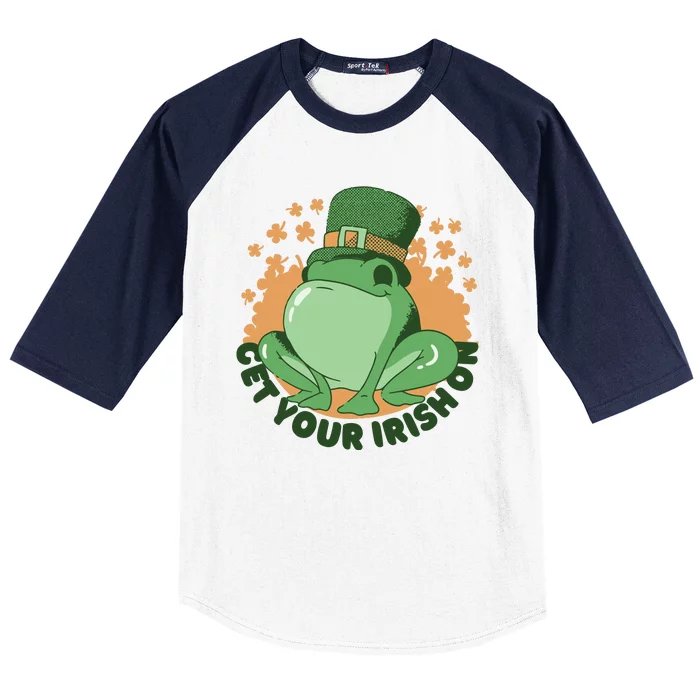 Get Your Irish On St Patricks Day Frog Baseball Sleeve Shirt