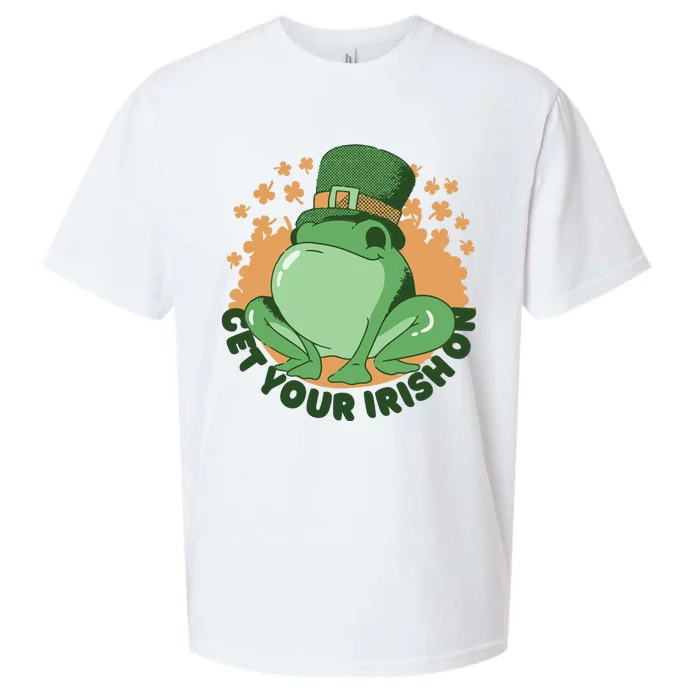 Get Your Irish On St Patricks Day Frog Sueded Cloud Jersey T-Shirt