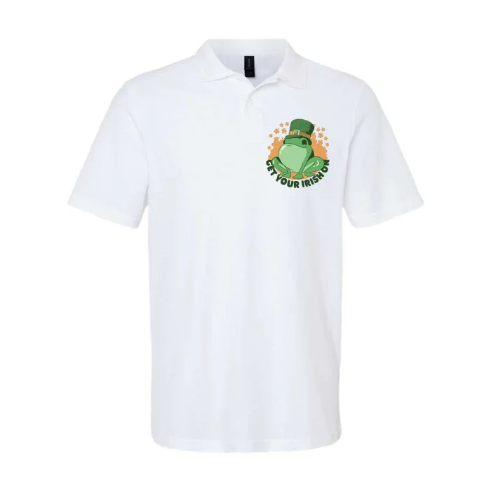 Get Your Irish On St Patricks Day Frog Softstyle Adult Sport Polo