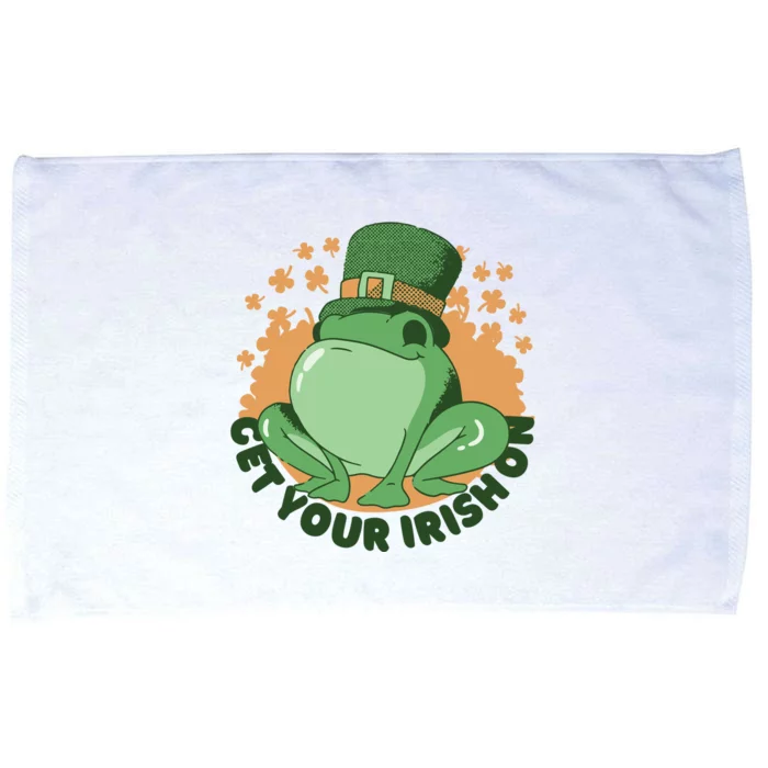 Get Your Irish On St Patricks Day Frog Microfiber Hand Towel