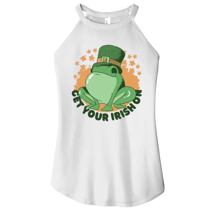 Get Your Irish On St Patricks Day Frog Women’s Perfect Tri Rocker Tank