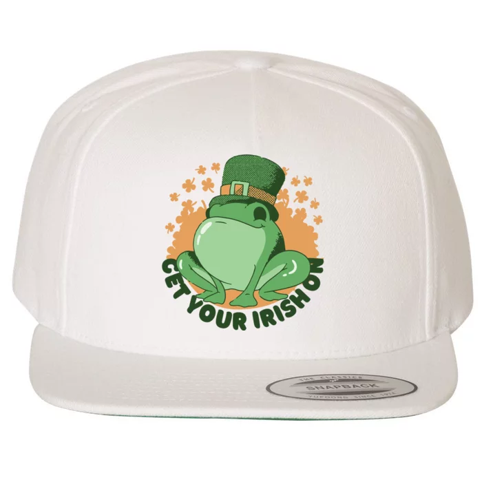 Get Your Irish On St Patricks Day Frog Wool Snapback Cap