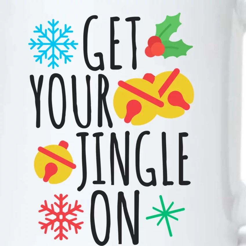 Get Your Jingle On Funny Christmas Jingle Bells Gift Black Color Changing Mug