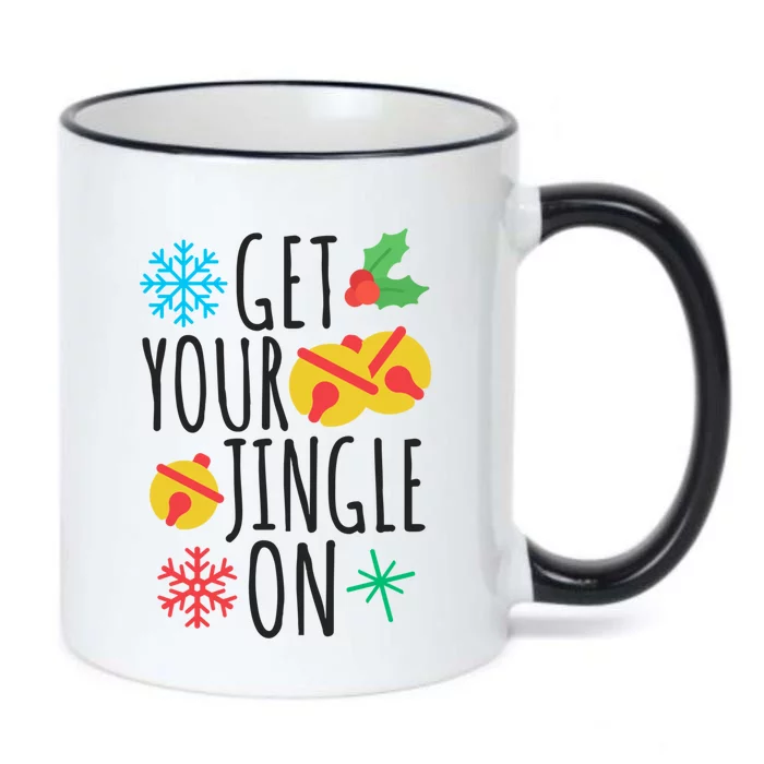 Get Your Jingle On Funny Christmas Jingle Bells Gift Black Color Changing Mug