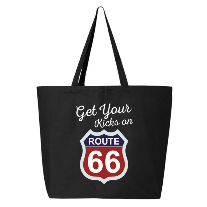 Get Your Kicks Route 66 Distressed 60S 25L Jumbo Tote