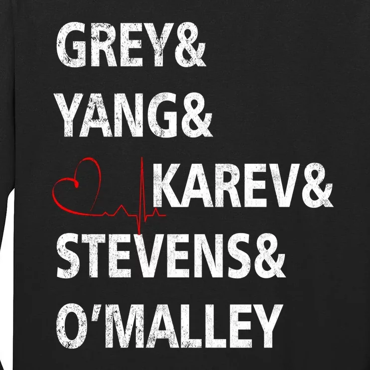 Grey Yang Karev Stevens O'Malley Thursdays We Watch Grey's Tall Long Sleeve T-Shirt