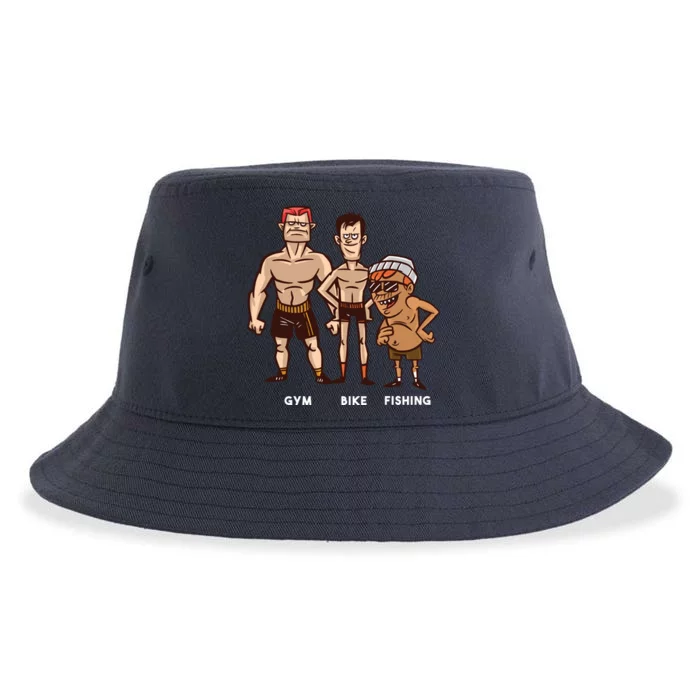 Gym Bike Fishing Funny Sustainable Bucket Hat