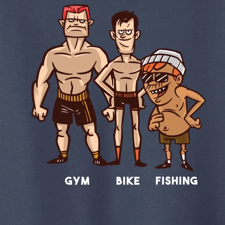 Gym Bike Fishing Funny Toddler T-Shirt